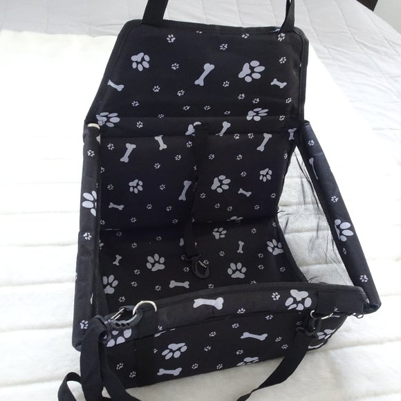 NWOT Swihelp Pet Car Booster Seat Travel Carrier Soft Folding Pawprints - Picture 1 of 8